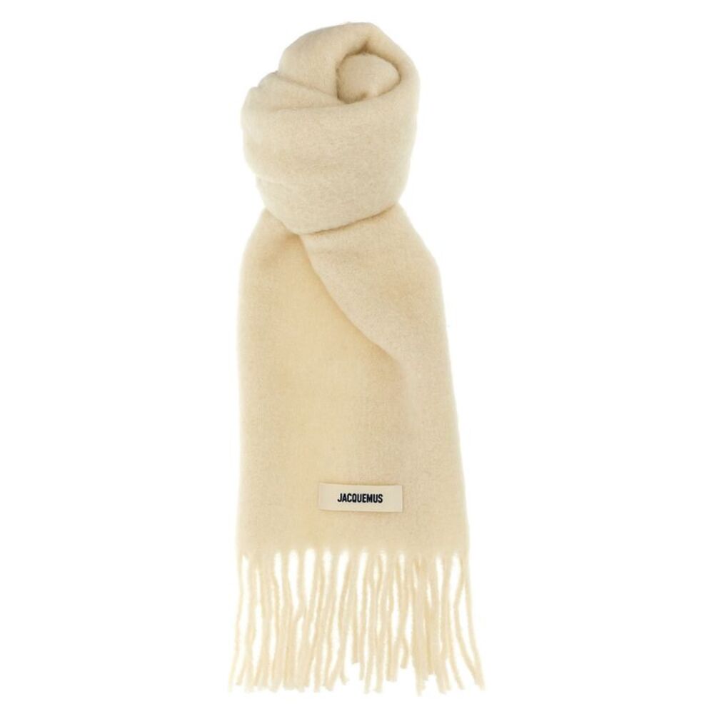 Jacquemus White Alpaca Leather Women's Foulard